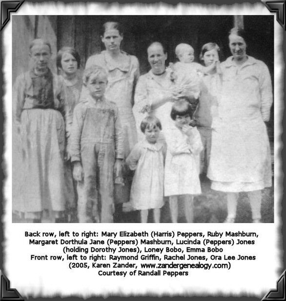 Mary Elizabeth Harris and family