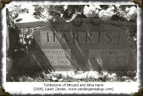 Tombstone of Minyard Harris